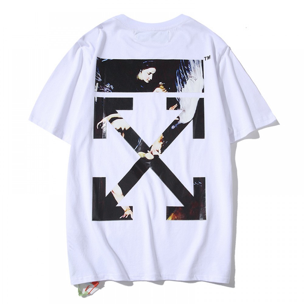 OFF-WHITE Angel painting arrows T-shirt