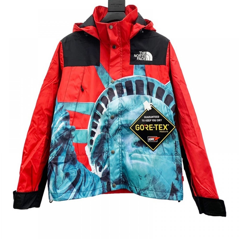 A+ Quality Supreme The North Face Statue of Liberty Mountain Jacket Red