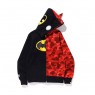 BAPE x DC Batman Split Color Camo Full Zip Hoodie