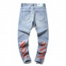OFF-WHITE Red Arrows diagonal stripe Skiny Jeans