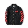 Replica OFF-WHITE Red Stripes Zip Winter Jacket