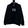 A+ Quality Fear of God Chenille logo Turtleneck Sweatshirt Black