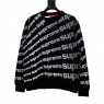 A+ Quality Supreme Radial Crewneck Logo Sweatshirt Black