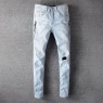 AMIRI Skinny Side Zip Distressed Jeans