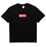 Supreme Solid Black Box Logo Casual Tee T-shirt