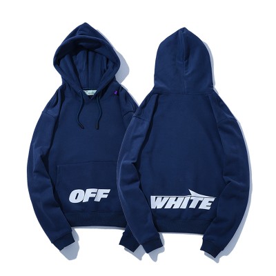 OFF-WHITE Blue Winter Pullover Hoodie
