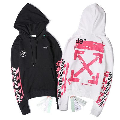OFF-WHITE IMPRESSIONISM pink Arrows Hoodie