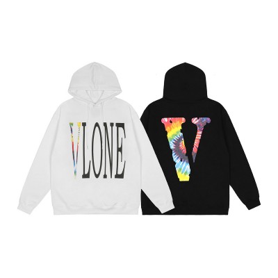 Vlone Rainbow Tie Dye V-logo Hoodie