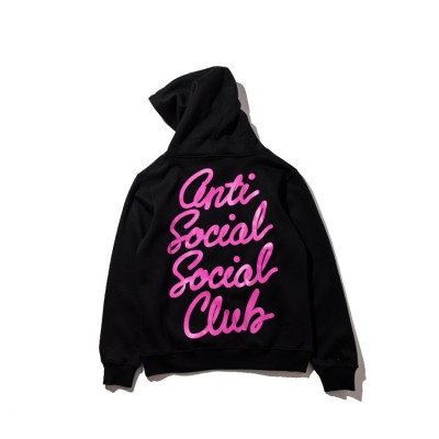 Anti Social Social Club Letter Printed Hoodie