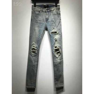 AMIRI Distressed Skinny Jeans Camo Patch