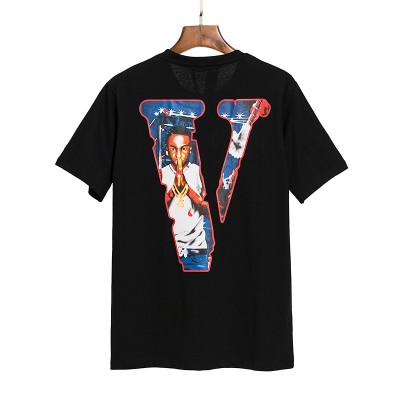Vlone x Pop Smoke Shoot For the Stars Aim for the Moon T-Shirt
