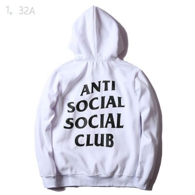 1:1 ASSC Anti Social Social Club White Pullover Hoodie
