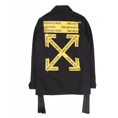A+ Quality OFF-WHITE Arrows Jacket Fire line Tape