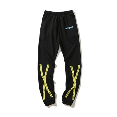 A+ Quality OFF-WHITE 2018SS Fire Tape Track Track Pants