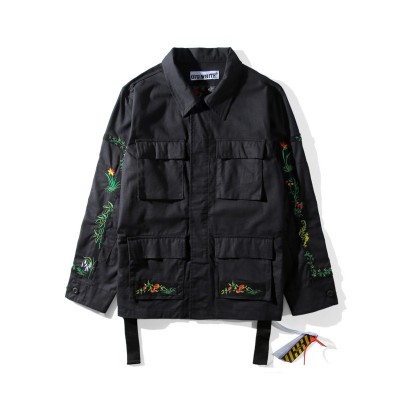 Replica OFF-WHITE embroidered Plant Cargo Jacket