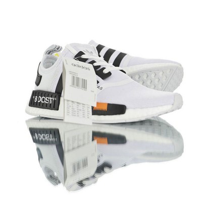Off-White x Adidas Originals NMD_R1 BOOST Sneakers White/Black