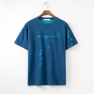 GIVENCHY Worn Cotton Tee Blue