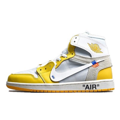 Off-White x Air Jordan 1 High Sneakers Yellow