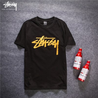 Stussy Yellow Font World Tour Replica Tee T-Shirts