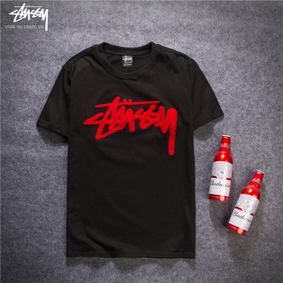 Stussy 3D Plush logo Casual Tee T-Shirts
