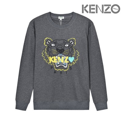 KENZO Embroidered Yellow Tiger Sweatshirt Grey