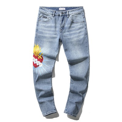 Palm Angels Heart Flame Skiny Jeans