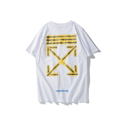 OFF-WHITE Yellow Warning Tape Arrows T-shirt