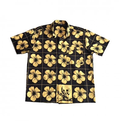 Palm Angels Yellow Flowers pattern short shirt