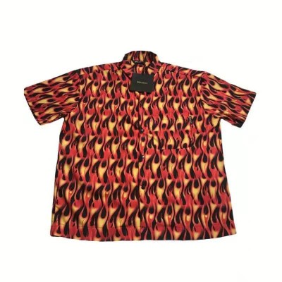 Palm Angels Flame pattern short shirt