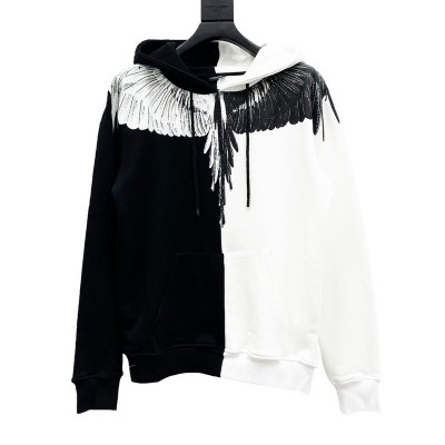 A+ Quality Marcelo Burlon Wings Hoodie Black and White