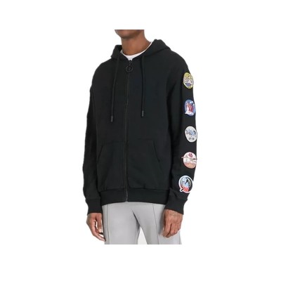 OFF-WHITE Embroidery medal full zip Hoodie
