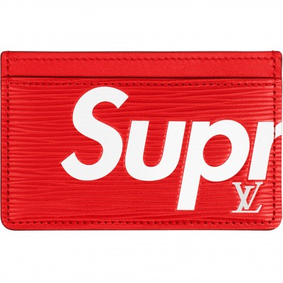 Supreme Porte Carte Simple Epi Leather Card Holder