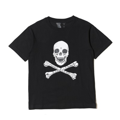 Vlone Die & Live Alone Cross Skull T-Shirt