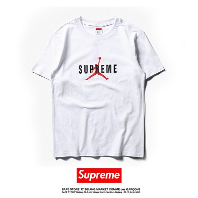 Supreme X Jordan Logo Crewneck Tee T-shirt