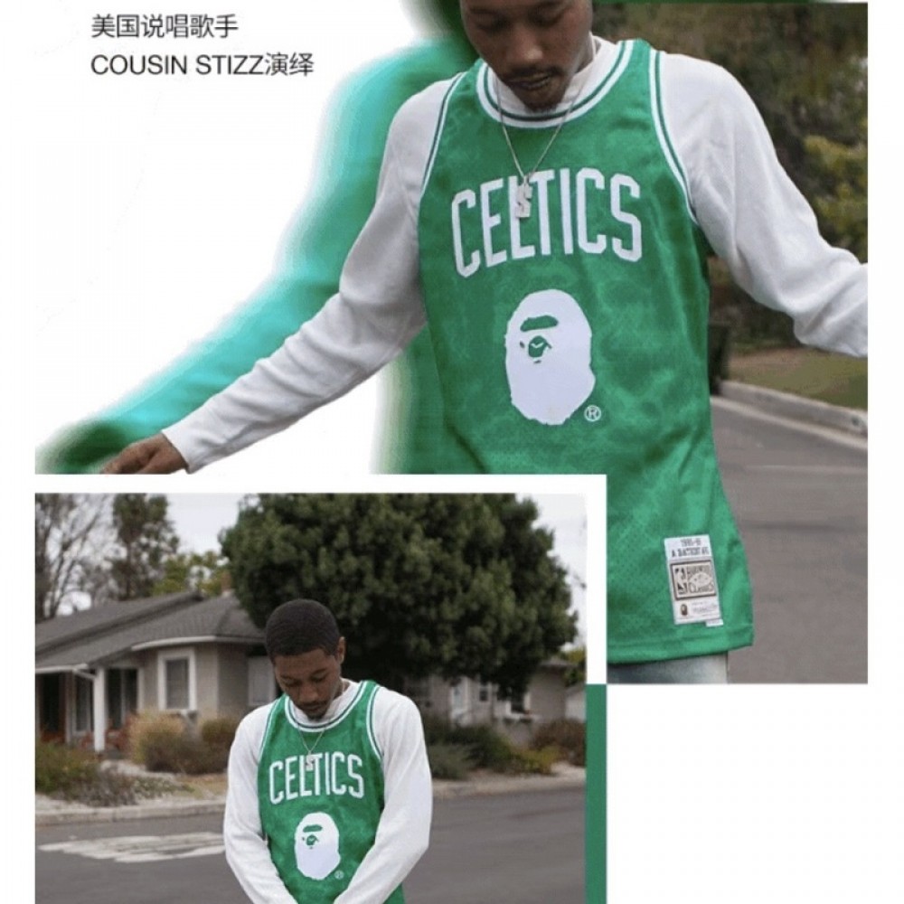 Bape Mitchell & Ness Celtics ABC Basketball Swingman Jersey Green -  Novelship