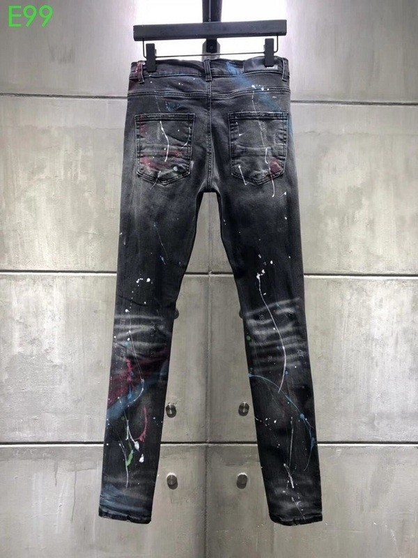 AMIRI Art Paint Skinny Jeans-Black