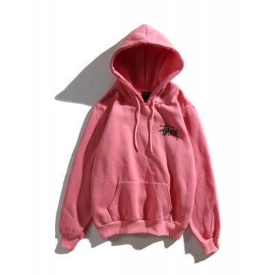 Stussy 18AW Solid Color Pullover Hoodie