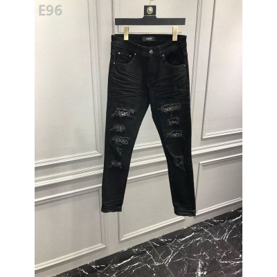 AMIRI Bling Crystal Distressed Jeans