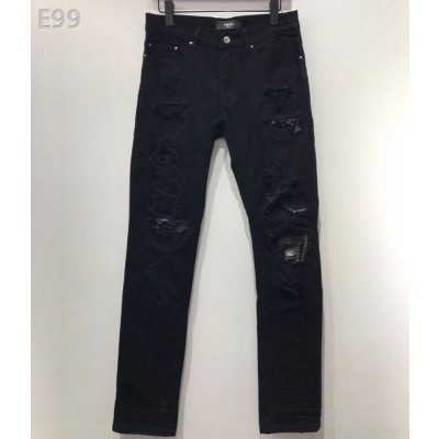 AMIRI Snake Skin Patch Distressed Jeans