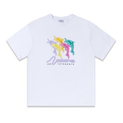 VETEMENTS colorful dolphins Tee T-shirt