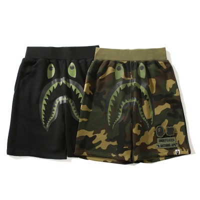 BAPE x Undefeated Green Camo Shark Shorts