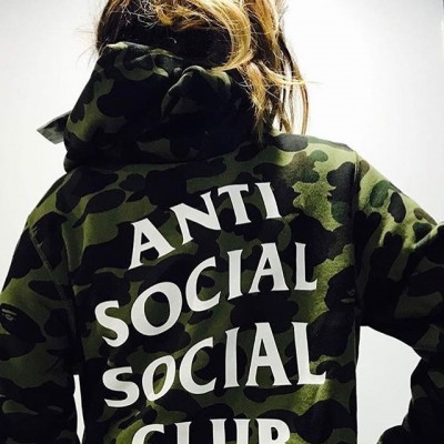 BAPE x Anti Social Social Club Camo Hoodies