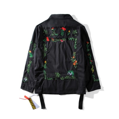 Replica OFF-WHITE embroidered Plant Cargo Jacket