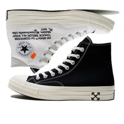 Off-White x Converse Chuck Taylor All Star 1970s Virgil Abloh Sneakers Black & White