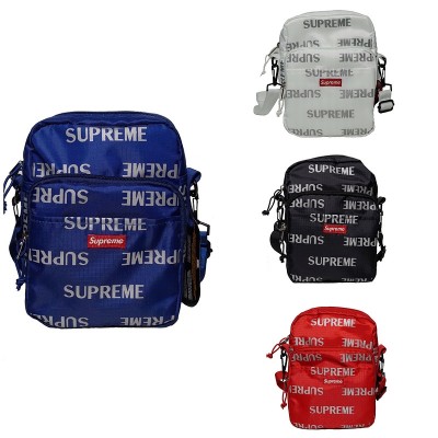 A+ Replica Supreme Logo Pattern Reflective Cordura Shoulder Bag