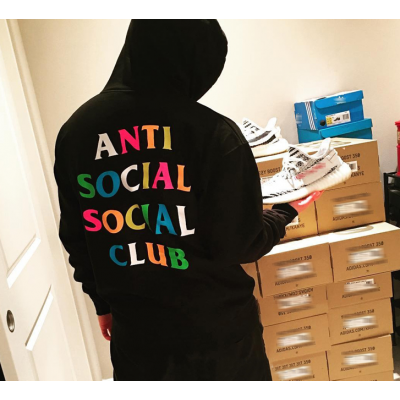 Anti Social Social Club Rainbow Logo Hoodie