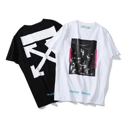 OFF-WHITE virgil abloh oil painting Cotton Tee