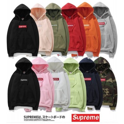 Supreme embroideried Box Logo Pullover hoodies