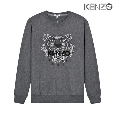 KENZO Embroidered White Tiger Sweatshirt Grey
