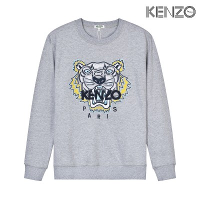 KENZO Embroidered Grey Tiger Sweatshirt Grey